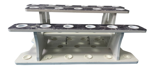 Reel Salty 19-Rod Fishing Rod Rack – Waterproof Saltwater Rod Holder for Garage & Dock Storage